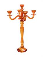 PORTACANDELA X 5 VETRO DIAM.43X70 H. ARANCIO