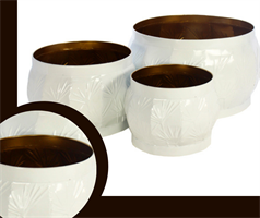 CACHE POT METALLO BIANCO DIAM.27X20 H.