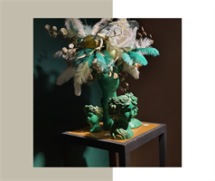 RAMO FOGLIE VELLUTO CM.80 VERDE