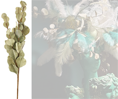 RAMO FOGLIE VELLUTO CM.80 VERDE