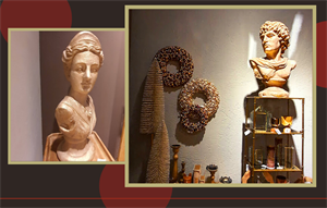 BUSTO PORTAVASO UOMO ORO CM.50X32X78 H.