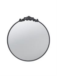 SPECCHIO VETRO CON CORNICE NERA IN LEGNO CM.76X4X81