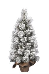ALBERO PINETTO INNEVATO CON BASE JUTA CM.90