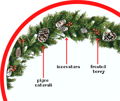 CORONA CON PIGNE E BACCHE D.30 CM.