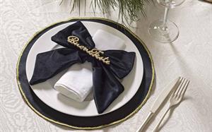 SOTTOPIATTO IN VELLUTO D.33 NERO