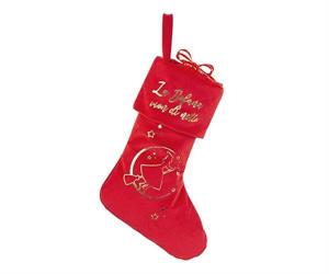 CALZA VELVET MERRY CHISTMAS RED H.33