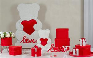 SCATOLA ALCANTARA ROSSA TONDA DIAM.19X14,5 H.