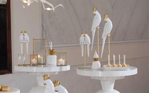 PAPPAGALLO SU BASE WHITE GOLD H.46