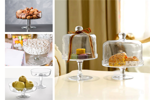 ALZATA VETRO D.19 H.26  CON CAMPANA