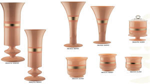 VASO VETRO PESCIERA D.16 H.13 ALBICOCCA