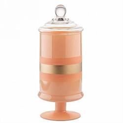 VASO VETRO CILINDRO CON COP. D.14 H.35 ALBICOCCA