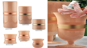 VASO VETRO CILINDRO CON COP. D.14 H.35 ALBICOCCA