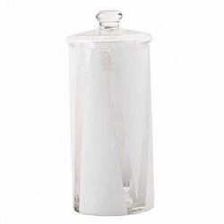 VASO VETRO CILINDRO CON COP. RIGATO D.10 H.25