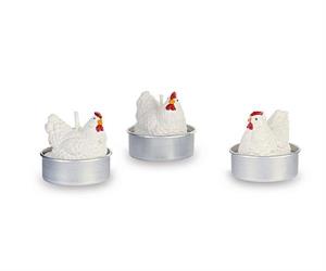 CANDELA GALLINA BIANCA  T-LIGHT PZ.6