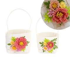 SECCHIELLO IN PANNO CON   FIORI CM.19