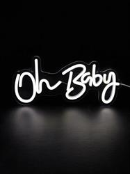 SCRITTA LED OH BABY CM. 45X20