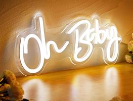 SCRITTA LED OH BABY CM. 45X20