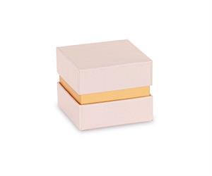 SCATOLA CON INSERTO CM. 7X7X6 CIPRIA GOLD