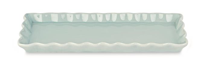 PIATTO CERAMICA DOLOMITE AZZURRO CM. 38X15,5