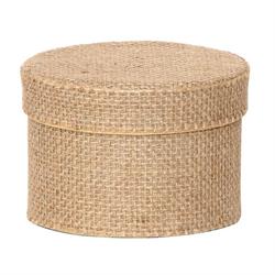 SCATOLA TONDA D.9 H.6,5 IUTA AVANA