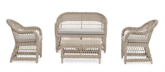 SET DIVANO INTRECCIO IN FIBRA JUPITER PZ.4