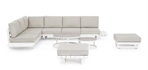 SET DIVANO ANGOLO ALLUM. C.CUSCINI BIANCO INFINITY