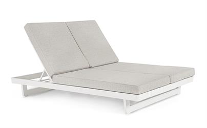 LETTINO DOPPIO ALLUM. C.CUSCINI BIANCO INFINITY