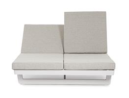 LETTINO DOPPIO ALLUM. C.CUSCINI BIANCO INFINITY