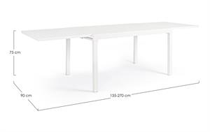 TAVOLO ALL. ALLUNGABILE PELAGIUS 135X90-270 BIANCO