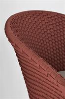 POLTRONA LEGNO TEK E CORDA IN POLIP. CORTEN