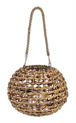LANTERNA BAMBOO NATURAL TONDA CON MANICO