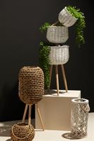 LANTERNA BAMBOO NATURAL TONDA CON MANICO