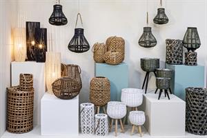 LANTERNA BAMBOO NATURAL TONDA CON MANICO