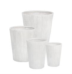 VASO CACHEPOT CILINDRO D.24 H.31 ARGILLA BIANCO