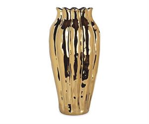 VASO CERAMICA GOLD LUCIDO H.62