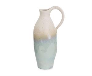 VASO STONEWARE SMALTATO C.MANICO SALVIA H.36