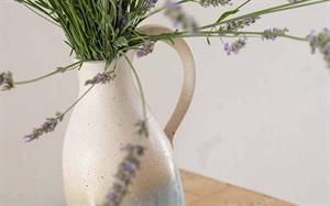 VASO STONEWARE SMALTATO C.MANICO SALVIA H.36