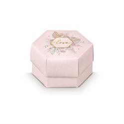 SCAT. ESAGONO FONDO+COP. 6X4 DIVIS. PAMPAS PINK