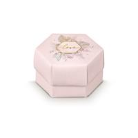 SCAT. ESAGONO FONDO+COP. 6X4 DIVIS. PAMPAS PINK