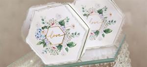 SCAT. ESAGONO FONDO+COP. 6X4 DIVIS. GREEN LOVE