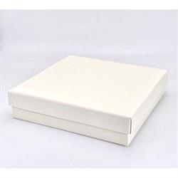 SCAT. FONDO+COP. 25X25X6 SETA BIANCO