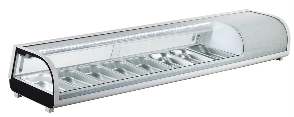 VETRINA SUSHI REFRIGER. (0°+12°C) 1529X420X265H.