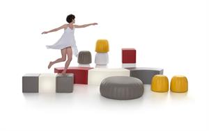 SEDUTA SOFT GELEE LOUNGE D.96 H.64 YELLOW