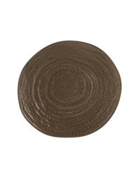 PIATTO PORCELLANA WALL  BROWN CM.17
