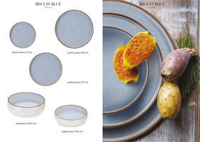 PIATTO PIANO BISCUIT STONEWARE CM.27 LIGHT BLUE