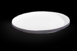 PIATTO PORCELAIN BICOLOR PIANO WHITE BLACK CM.26