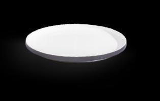 PIATTO PORCELAIN BICOLOR PIANO WHITE BLACK CM.18,5