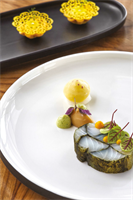 PIATTO PORCELAIN BICOLOR OVALE WHITE BLACK CM.25X9