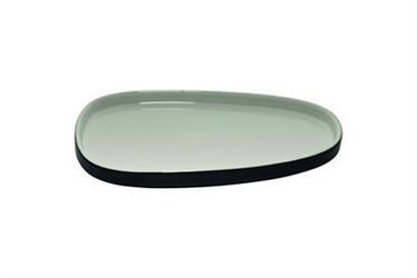 PIATTO PORCELAIN BICOLOR FINGER WHITE BLACK CM.18X11