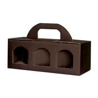 SCAT. PORTA VASI 3 FINESTRE 25X8X9 MARRONE